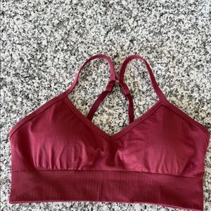 Lululemon Athletica Ebb to Street Brick-Red Sports Bra Light Support, C/D Cup